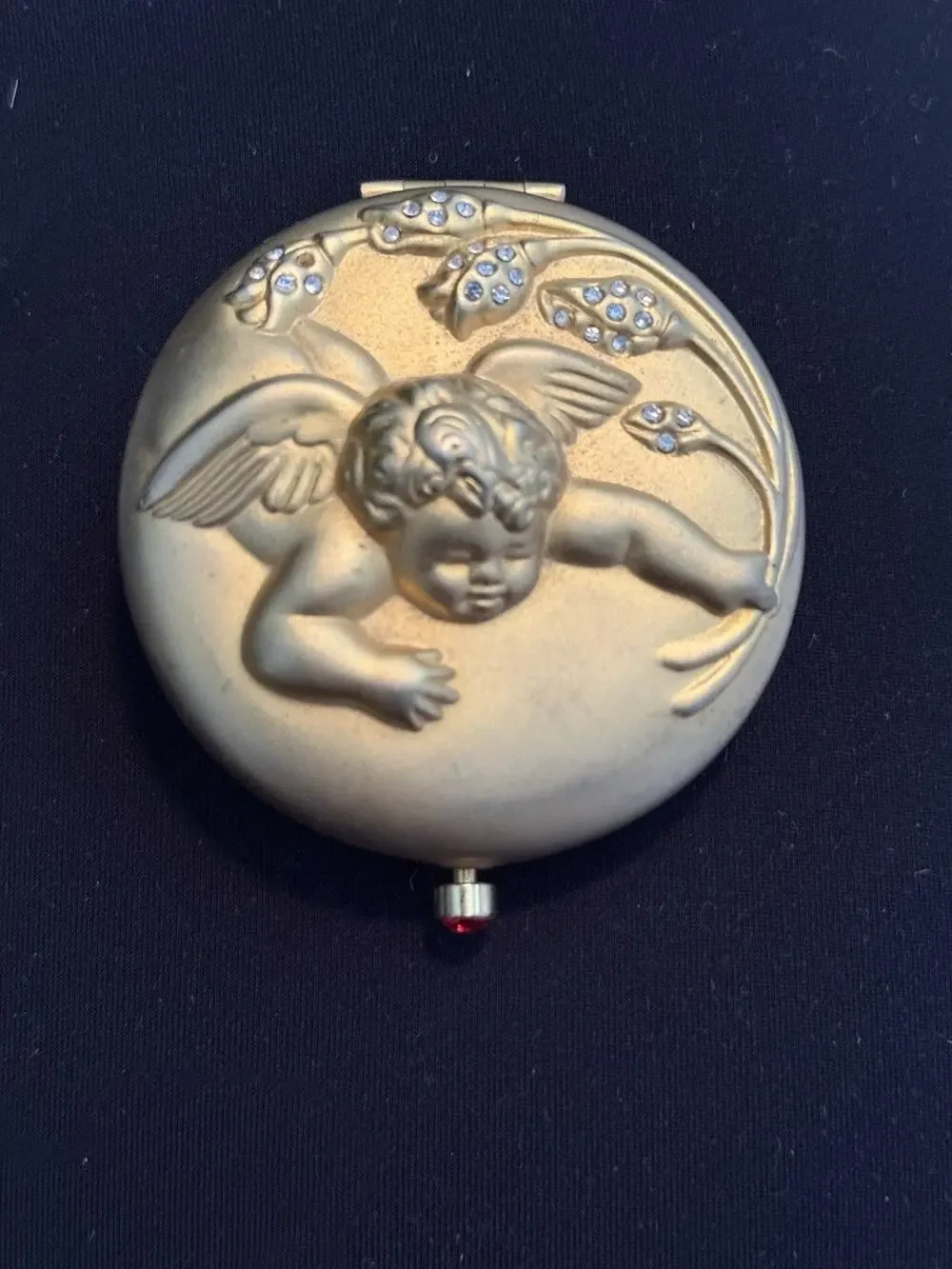 Vintage Estee Lauder July Angel Compact Lucidity Translucent Pressed Powder